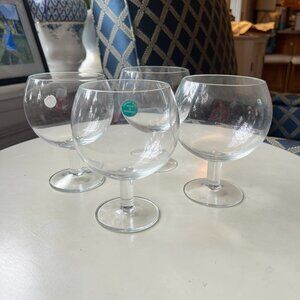 Elegant Clear Glass Goblets Tiffany &Co style.